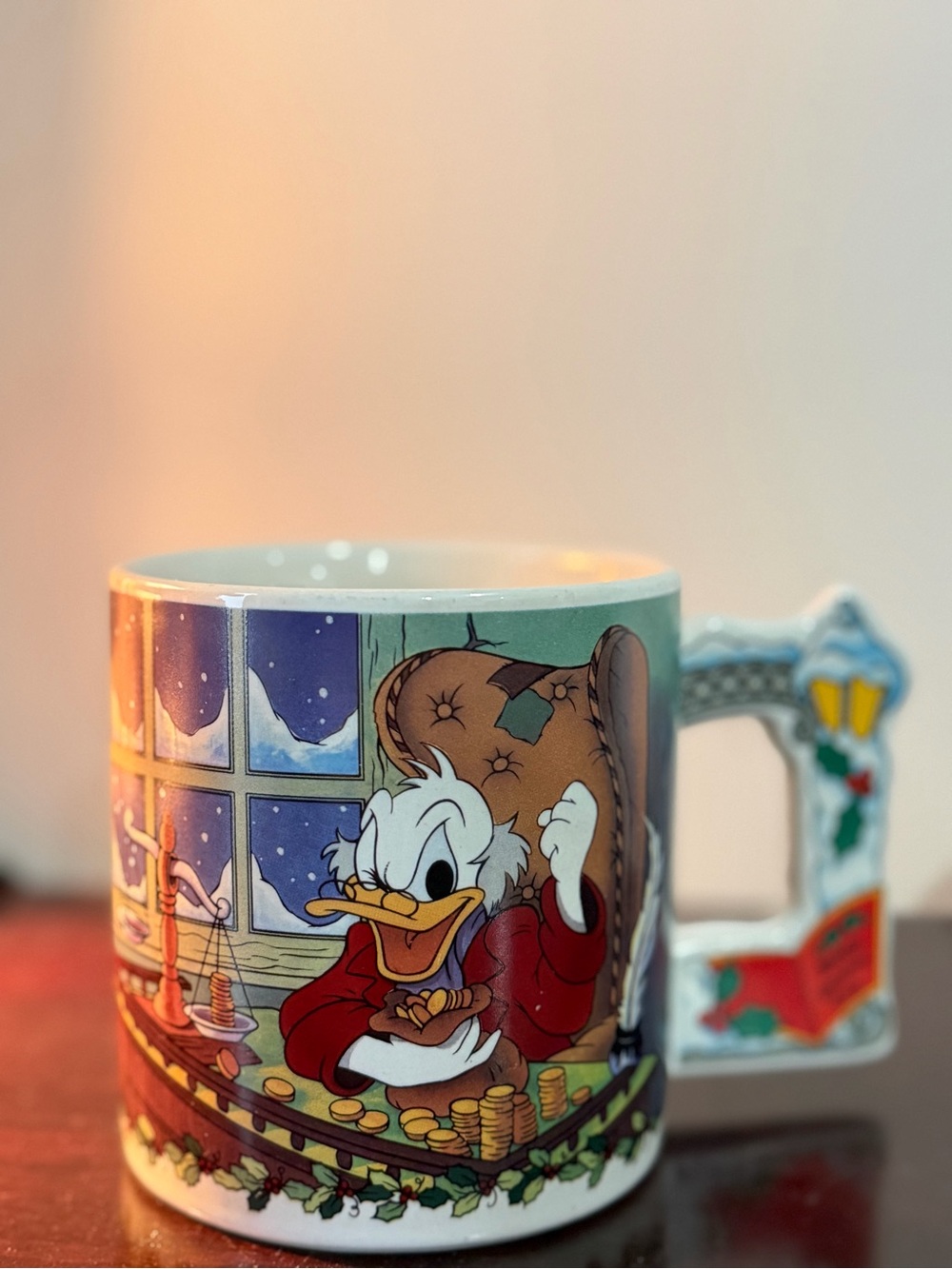 Vintage Disney Scrooge McDuck Mickey’s Christmas Carol Mug Applause #21613